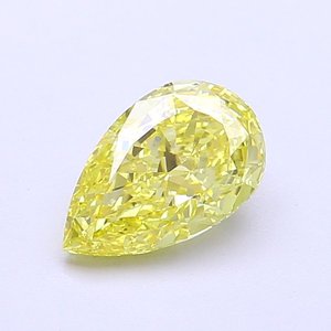 Diamante Cultivado en Laboratorio, Corte Pera, 1.32ct, VVS2, Amarillo Intenso Fantasía - Product Image 1