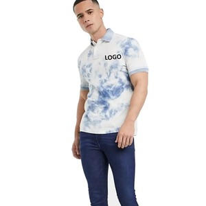 Haute Qualité Tie Dye Promotionnel Col Rond Polo T Shirt Sublimation Tie Dye Polo Chemises - Product Image 4