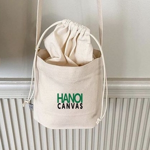 Sac fourre-tout en toile à la mode avec motif de lettre BSCI à cordon pour les déplacements et les achats Taille personnalisée Fabriqué au Vietnam - Product Image 3