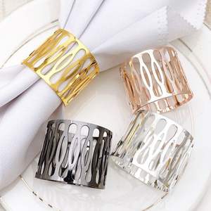 Anneau de serviette au design attrayant, moderne, pour mariage et fêtes, accessoires de table à dîner, support de serviette, décoration de Noël - Product Image 2