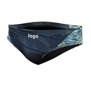 2024 moda logotipo personalizado Animal estampado hombres entrenamiento Bikini Spandex/Nylon deportes ocio 1 pieza playa natación Jammer - Product Image 1