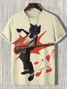 Camiseta de Manga Corta con Estampado Divertido de Animales para Hombre 2025, Camiseta con Estampado 3D, Cuello Redondo, Ropa Casual de Verano para Hombre - Product Image 2