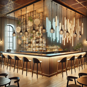 High-End Custom American Modern Led L-Shaped Marble <b>Bar</b> Counter Home <b>Bar</b> Display <b>Stand</b> Design Retail Store <b>Bar</b> Counter - Product Image 6