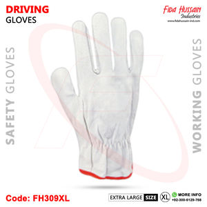 Gants de conducteur en cuir de chèvre OEM Gants de sécurité de travail de style pouce d'aile sans doublure Sicherheitsarbeitshandschuhe pour hommes - Product Image 5