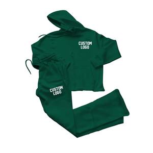 Chándal de invierno bordado personalizado, chándal unisex de algodón y poliéster en colores sólidos - Product Image 5