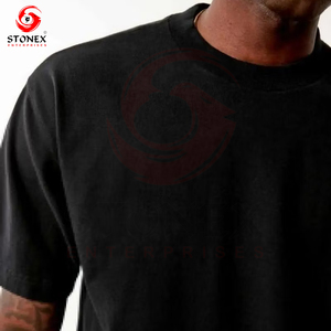 Boxy เสื้อยืดผ้าฝ้าย100% ขนาดใหญ่สำหรับผู้ชายเสื้อยืดโอเวอร์ไซส์แบบกำหนดเอง - Product Image 4