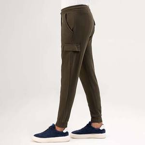 2025 vêtements de sport pour hommes pantalons de survêtement Streetwear pleine longueur pantalon à cordon tenue décontracté avec tissu en toile - Product Image 2