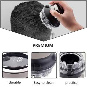 Kit de Afeitado Eléctrico USB para Hombre, Afeitadora Rotatoria de Doble Cuchilla, Resistente al Agua IPX7, Lavable, con Cabezales de Repuesto - Product Image 6