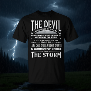 Camiseta I Am A Child Of God Warrior Of Christ I Am The Storm - Product Image 3