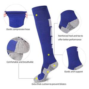 Breathable Mens Sport <b>Socks</b> <b>for</b> Football Soccer <b>Gym</b> Custom Design Snagging Resistance Spandex / Polyester Athletic <b>Socks</b> - Product Image 2