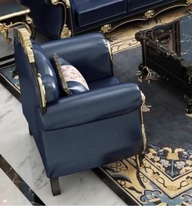 Juego de Sofás Chesterfield Clásico de Lujo, Estilo Moderno de Mediados de Siglo, Madera de Teca Sólida, Tapicería de Cuero PU, para Entrada, Sala de Estar, Hotel, Apartamento - Product Image 6
