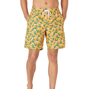 Lightweight 4-Way Stretch <b>Swim</b> Trunks for Men <b>with</b> Breathable Mesh <b>Liner</b> and Custom Logo Option for Beachwear - Product Image 1