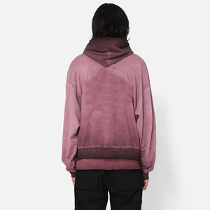 Sweat à capuche unisexe personnalisé 2026 pour homme, en molleton de coton délavé à l'acide, brodé, vêtement d'hiver haut de gamme, fournisseur en gros OEM ODM, motif écossais - Product Image 6