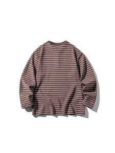 Camiseta de Manga Larga para Hombre, Estilo Americano, Otoño-Invierno, Lisa, Transpirable, Informal, Holgada, con Color y Logotipo Personalizables - Product Image 4