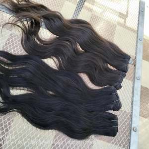 Fournisseur de cheveux humains noirs naturels 4x4 fermetures de dentelle de cheveux vierges indiens du sud à double tirage de qualité supérieure - Product Image 4