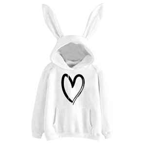 Sudadera con Capucha de Alta Calidad para Mujer, Informal, Sólida, Transpirable, de Seda y Felpa, con Estampado Serigrafiado, Manga Larga, Talla Grande - Product Image 3