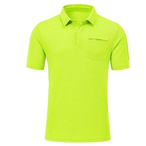 Polyester/coton de haute qualité 220 g/m² OEM personnalisé, t-shirt pour hommes en taille plus, jersey, poches poitrine, manches courtes, style streetwear - Product Image 3