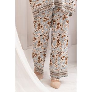 Traje de dos piezas sin costuras estilo bohemio clásico estampado para mujer, de verano, hasta la rodilla, con cremallera, transpirable, talla única, para el día a día laboral. - Product Image 3