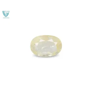 Pierre de saphir naturelle à facettes de forme ovale (3,84 carats) - Product Image 1