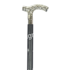 Bastón real de plata y oro con mango de patrón grabado, gran oferta, lujos decorativos, bastón de latón/madera de la India - Product Image 3