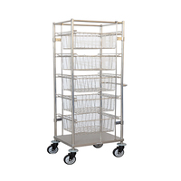 YFCSD-SS04 chariot médical CSSD d'acier inoxydable de panier de désinfection d'équipement hospitalier de haute qualité