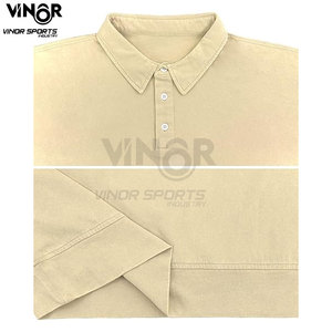 Camiseta Polo Clásica Ligera de Manga Larga Estilo Vintage con Manga a Rayas, Personalización de Marca OEM y Venta al Por Mayor - Product Image 2