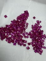 Pierres précieuses Tasbiya Rubis naturel 3 mm taille Radiant traité thermiquement pierre précieuse en vrac pour la fabrication de bijoux