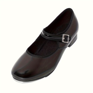 EU US en Stock Unisexe PU Cuir Verni Easy Strap Tan <span class=keywords><strong>Claquettes</strong></span> Chaussures <span class=keywords><strong>de</strong></span> Danse avec Sound Board pour Femmes et Hommes Chaussures <span class=keywords><strong>de</strong></span> Danse-608 - Product Image 1