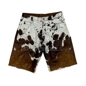 Pantalones cortos de piel auténtica con diseño de pelo para hombre, informales, de alta calidad, de secado rápido, personalizables, de gama alta - Product Image 1