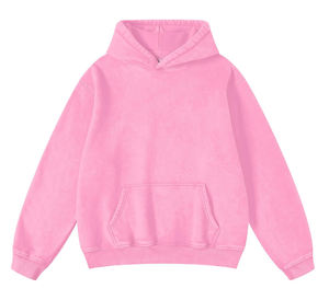 Sudadera con capucha teñida lisa de algodón 350g gruesa en blanco de Color sólido de calle alta europea y americana OEM 350G de peso pesado - Product Image 1