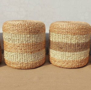 Cojín de jacinto de agua tejido en Vietnam, diseñado para un asiento elegante y con soporte, con un trabajo artesanal de fibra resistente. - Product Image 2