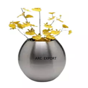 Ensemble de décoration dernier cri de 2 pots à fleurs galvanisés de tailles différentes, décoration en métal unique, vase à fleurs standard - Product Image 6