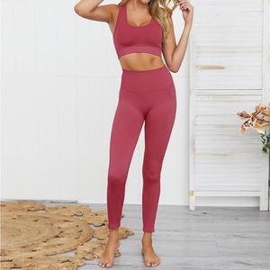 เซ็ตออกแบบใหม่เสื้อบราเลกกิ้งสั้นเอวสูงชุดเล่นโยคะพิมพ์ดิจิตอลชุดบอดี้สูทฟิตเนส - Product Image 1