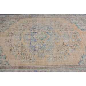 Tapis turc vintage 5,1x8,5 pieds, tapis persan bleu - Product Image 5