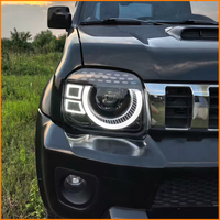 Pour Jimny JB23 JB33 JB43 2007-2017, ensemble de phares à LED à double faisceau de style Range Rover avec lentille de projecteur et clignotants séquentiels