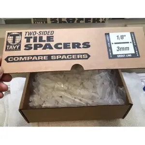 Tavy ตัวแบ่งช่องกระเบื้องพลาสติก2ด้านแบบทันสมัยขนาด1/8 "ความกว้างของยาแนว500ct อุปกรณ์กระเบื้องพื้นเซรามิกสำหรับอพาร์ทเมนต์ - Product Image 1