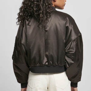 Chaqueta universitaria de satén de calidad superior para mujer en MOQ bajo El mejor diseño Chaqueta de satén cómoda y transpirable para mujer - Product Image 2