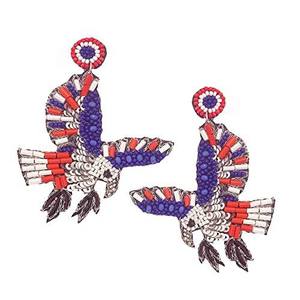 Pendientes de cuentas hechos a mano Mardi Gras Festval, joyería de cuentas personalizada, pendientes de cuentas al por mayor para mujeres y niñas de la India - Product Image 2