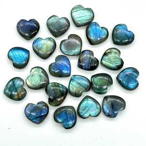 ลูกปัดลาบราโดไรต์รูปหัวใจธรรมชาติ ขนาด 14 มม. ทรงเหลี่ยมและเรียบ สำหรับทำเครื่องประดับ - Product Image 5