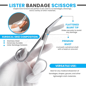 Tijeras quirúrgicas de grado profesional con cuchillas afiladas para un corte confiable en Operaciones Clínicas y médicas - Product Image 3