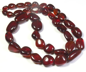 อัญมณีโกเมนเฮสโซไนท์แอฟริกันธรรมชาติ8-19มม. ลูกปัดเรียบบนเส้นด้าย18 "อัญมณีนักเก็ตขัดหลวม - Product Image 2