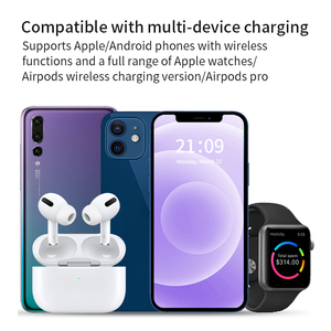 3 Trong 1 Từ Sạc Không Dây Đứng Trạm Sạc Không Dây Cho Iphone Cho Đồng Hồ Airpods Không Dây Sạc Dock Với Ánh Sáng - Product Image 6