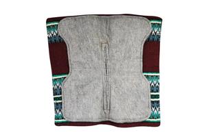 Cojín de sillín occidental de fieltro de lana merino 100% al por mayor ecuestre con diseño tejido colorido - Product Image 4