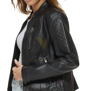 Solid Color <b>Women</b> Leather <b>Jacket</b> Streetwear <b>Women</b> Leather <b>Jacket</b> High Quality <b>Women</b> Leather <b>Jacket</b> - Product Image 2