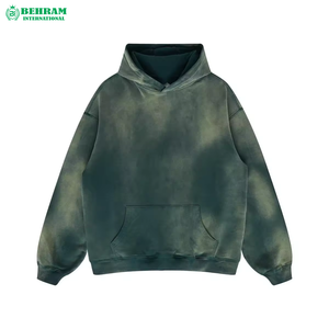 Nouvel Arrivage – Sweat à Capuche Streetwear Homme Oversize en Molleton Épais Délavé à l'Acide/Terry Français 300g Coton Tie-Dye avec Logo Brodé – Hiver - Product Image 2