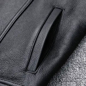 Chaleco de Cuero Ligero para Hombre, Hecho a Medida, Cómodo, Resistente al Viento, Transpirable, Precio de Fábrica para Invierno - Product Image 6