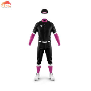 Traje de Club de sublimación Uniforme de béisbol de manga larga de alta calidad para hombres Conjuntos de uniformes de béisbol transpirables - Product Image 5