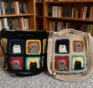 Bolso de Mano Hecho a Mano para Niña, de Moda, Tejido a Crochet, de Lana, Estilo Princesa, con Diseño de Flores de Dibujos Animados de Doble Capa, Práctico y Adorable - Product Image 3