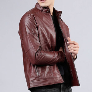 Chaqueta de Invierno de Cuero Vacuno Genuino para Hombre a Bajo Precio, Talla Grande, Informal, Ecológica, Personalizable con Logotipo Frontal, Hecha en Pakistán - Product Image 4