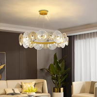 Lustre moderne en métal et verre cristal pour le salon en gros Lampes suspendues Lustre en aluminium de haute qualité